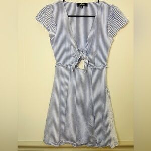 Lulu's Blue and White Striped Dress